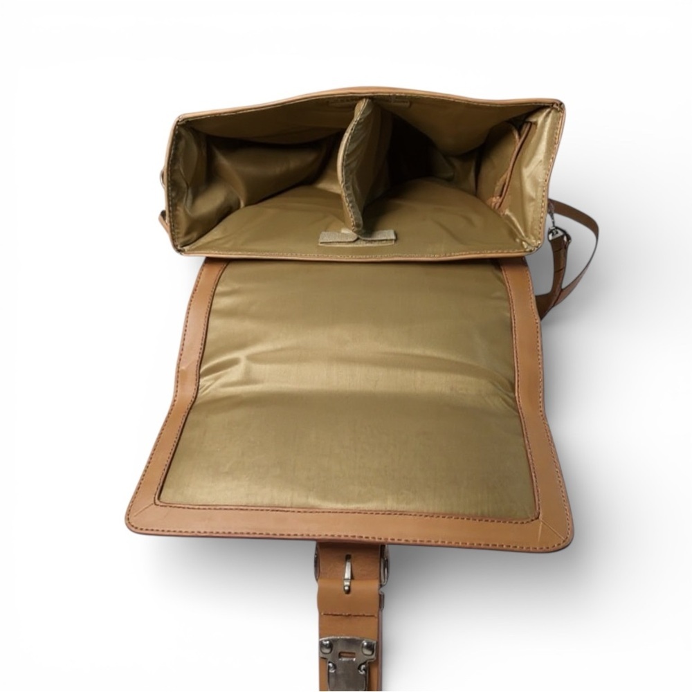 Levenger Tan Brown Leather Wine Carrier Messenger Bag – Rare – Crossbody - Picture 7 of 12